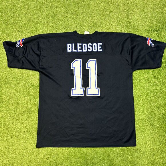 Vintage 90's Buffalo Bills Drew Bledsoe NFL Jersey 2XL - Picture 1 of 5
